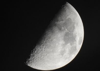 Crescent Moon in Night Sky