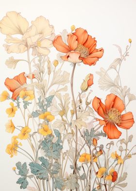 Gentle floral painting art