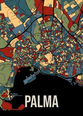 Palma De Mallorca Spain City Map