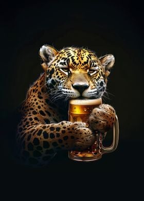 Jaguar with Beer