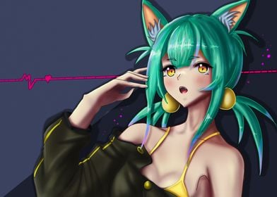 Anime Girl with Cat Ears