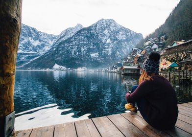 Woman on a Lake Dock