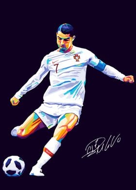 Cristiano Ronaldo Wpap Pop Art