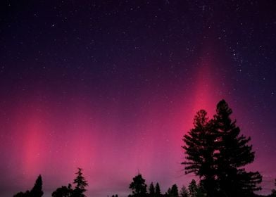 Pink Aurora Borealis