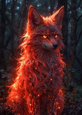 Fiery Fox in Forest