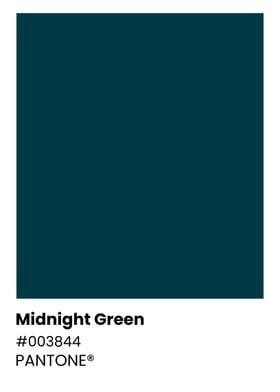 Pantone Midnight Green