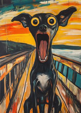 Dog Scream Painting