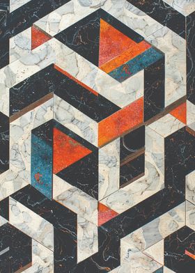 Geometric Marble Pattern