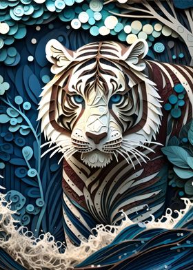 Blue Eyed White Tiger