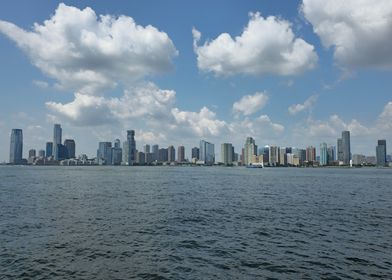 New York Skyline with Clouds