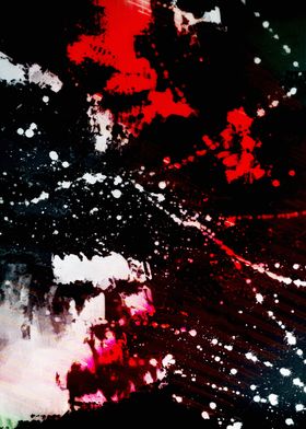 Abstract Red and White Splashes