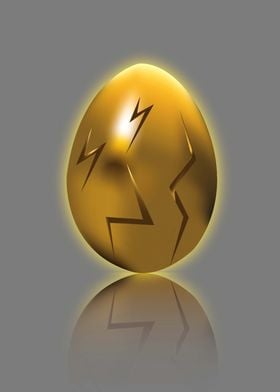 Golden Egg with Lightning