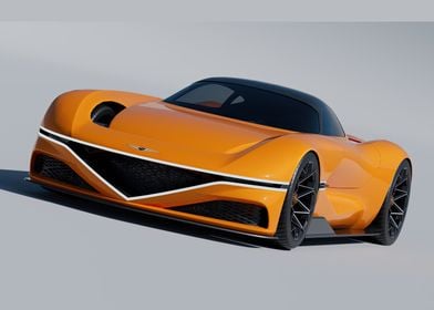 Orange Sports Car Concept