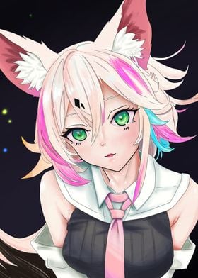 Anime Girl with Cat Ears