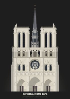 Notre Dame Cathedral Illustration