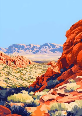 Red Rock Canyon Nevada Painting Art