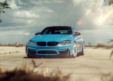 Blue BMW M4 Coupe