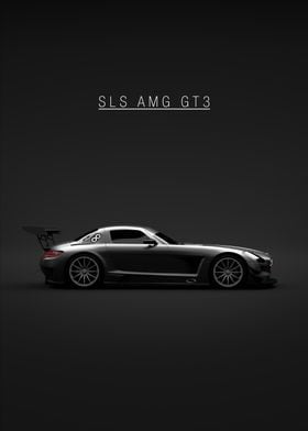 Black Mercedes SLS AMG GT3 Race Car