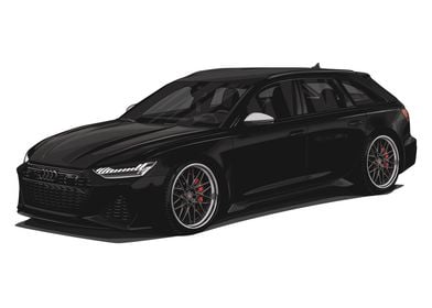 Audi RS6 Avant C8 Black Vossen