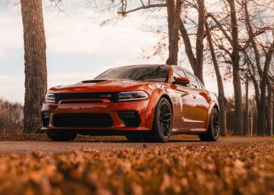 Dodge Charger in Autumn