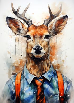 Deer in a Tie