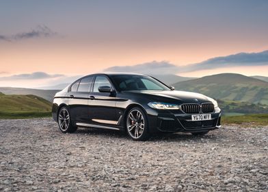 Black BMW 5 Series Sedan