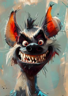 Grinning Hyena Illustration