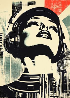 Woman in Headphones