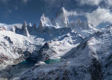 Snowy Mountain Peaks