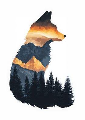 Fox Mountain Silhouette