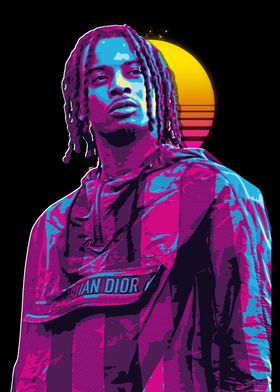 Playboi Carti 80s Retro Art