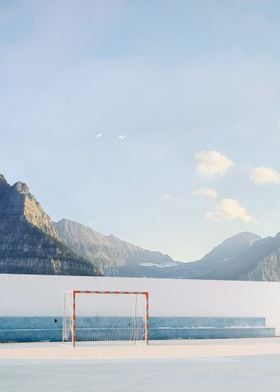 Soccer Goal in Mountains