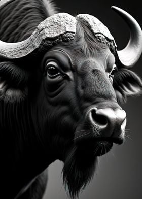 African Buffalo Portrait