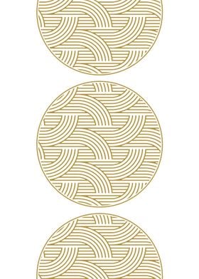 Gold Geometric Circles Art