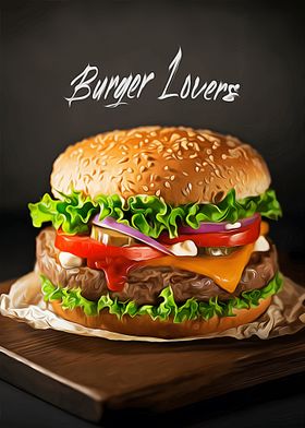 Juicy Burger Illustration