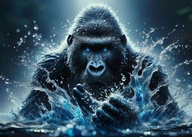 Gorilla in Water