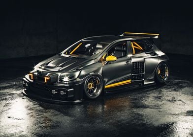 Black & Yellow Tuned Car