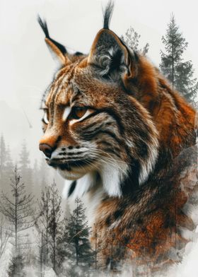 Lynx in the Forest