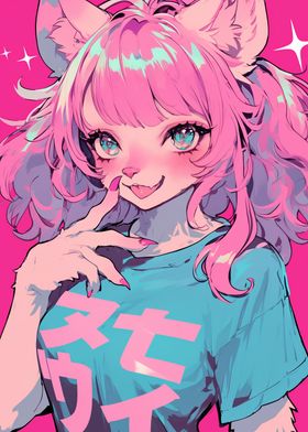 Pink-Haired Furry Girl