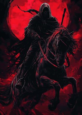 Dark Rider on Red Moon