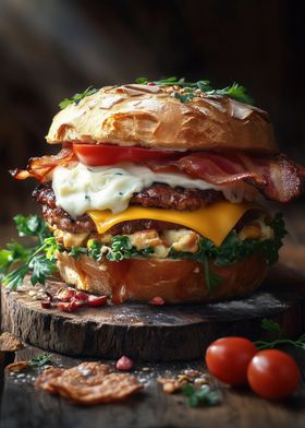 Juicy Bacon Cheeseburger