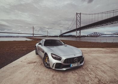 Silver Mercedes-Benz AMG GT