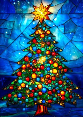 Christmas Tree Stained Glass