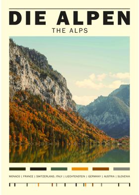 The Alps Poster Mountain landscape