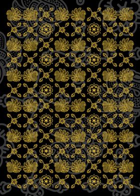 Gold Batik Jambi Pattern