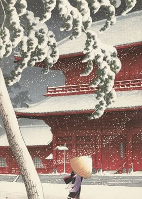 Snowy Temple Gate