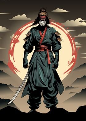 Samurai Warrior Illustration