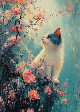 Cat in Blossom