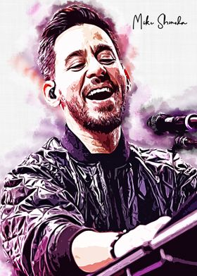 Mike Shinoha Watercolor Portrait