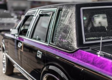 Purple Lincoln Town Car Lowrider